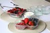 3-cavity punnets (foreground) and mixed berry packs, from Sharpak