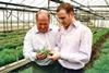 Warren and Matthew Prestwich examine the produce