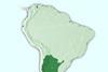 Argentina in dark green