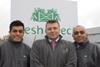Left to right: Kuljit Dhariwal, sales manager, Fresh Direct Local Cambridgeshire, Nigel Harris, md, Fresh Direct UK Ltd, and Kamal Dhariwal, md, Fresh Direct Local Cambridgeshire