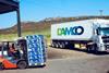 DK Damco lorry cartons loading