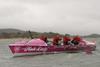 Calm before the storm: the Pink Lady crew before they embarked on their record attempt
