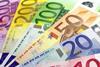Selection of euro notes