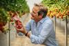 Angus Soft Fruits chairman Lochy Porter with the award-winning AVA Magnum strawberries