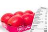 Pink Lady apples and receipt