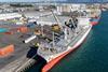 Kowhai at Tauranga March 2025 carrying Zespri kiwifruit to Shanghai MUST CREDIT Jamie Troughton Dscribe Media