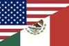 Mexico US flags