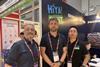 Martin O'Sullivan (centre) with Richard Hochfeld owner Alan Guindi (left) and Hiya Fruit's Vincent Liu (right)
