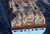 Maersk containers on ship