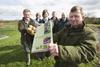Left to Right: Branston grower and owner of Perrins Farm Jamie Pullen; Susan Turner of Tesco; Kate Jackson, British Potato Council; Peter Harkett, McCains; Nick Sheppard, Branston; and David Cliffe of FAWG.