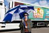 Head of marketing at Spar Scotland, Paula Middleton, with the campaign-branded vehicle