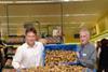 From left to right: Allan Stevenson, farmer, Luffness Mains, Aberlady, East Lothian, and right, Paul McCann, store manager, Tesco Haddington.