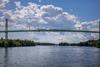 Lorries Thousand Islands International Bridge St Lawrence River Canada-US border dreamstime_xxl_199401385
