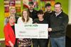 Cheque presentation with Maggie's Dundee and the Branston team