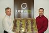 L-r: David Maris, Fairtrade technical manager and Michael Joyles, procurement manager of Fairtrade products at Univeg with the first consignment of Chilean Fairtrade grape