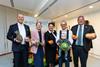 (l-r) Gavin Scurr, chair of AFPA and managing director of Piñata Farms, Julie Colins MP, minister for agriculture, fisheries and forestry, Meryl Swanson, chair of Standing Committee on Agriculture, Raff Ciccone, co-chair of the Parliamentary Friends of Fr