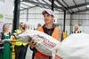 Andy Murray helped unload Albert Bartlett potatoes at the FareShare depot