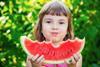 Girl eating watermelon