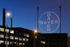 Bayer cross in Leverkusen at night - Bayer AG