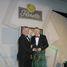 Florette md Mark Newton, left, presents Doug Henderson with the Florette Lifetime Achievement Award at last year's Re:fresh Awards