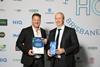 (l-r) Syngenta Grower of the Year Jeremy Haw of Hussey & Co in Victoria, with David Van-Ryswyk from Syngenta, accepting the award at the Hort Connections 2025 Horticulture Awards for Excellence