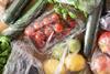 Single use plastic packaging mixed fruit and veg