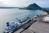 Testlauf mit Biokfraftstoff mit Schiff Kakariki im Hafen von Tauranga