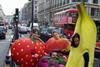 WCRF corporate development manager Harriet Chan (she is the banana) spreads the fruity message