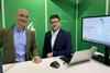 Michele Dall'Olio (right) with Fresh4Cast CEO Mihai Ciobanu at Fruit Logistica 2025