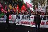 French pension protests in Paris