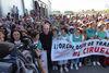 Workers at El Ciruelo demonstrate in support of the company