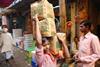 IN Azadpur wholesale market Delhi boxes