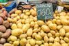 Potatoes Spanish market Valencia