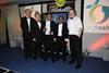 Quentin Wilson and FPJ md Chris White presented the award Wealmoor's Avnish Malde, Jayesh Dodhia and Mark Horton