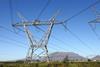 Electric pylons Cape Town South Africa Adobe
