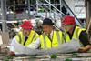 (L to R) Kevin Imrie, site manager, Eric Ritchie, general manager and George Elder, production manager, examine the plans for Branston's new look Abernethy site