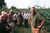 Norman Collett (left) attending a Mid Kent Growers farm walk hosted by Bryan Neaves