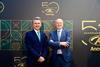 Joan Mir, right, with Anecoop's president Alejandro Monzón, at the cooperative's 50th anniversary celebrations