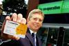 Patrick Allen with his Co-operative membership card