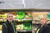 Barry Douglas and Heather Rhodes at Asda York with the first Yorkshire cues