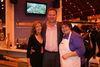 (l-r) Jill McCarthy with QV Foods's Simon Martin and TV chef Rachel Green at The Restaurant Show 09