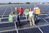 Eosta sustainability solat panels Peke van Beek (far left)