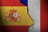 Spain France flags trade
