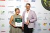 Exporter of the Year Award partnered by Hort Innovation. Winner Francis Tedesco from Center West Exports in WA (Right) and presented by Julie Bird, Chair of Hort Innovation Ausveg