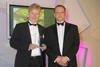 Capespan’s Ronan Lennon, left, accepts the  Re:fresh award from FPJ chairman Justin Hope-Mason
