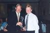 Overall winner John Lisweski of George Jackson, Birmingham picks up his trophy from Martin Dunnett
