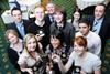 Students from Brownhills Community College celebrate their win with Spar distribution business supporters