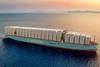 Maersk container vessel at sea