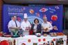 (l-r) Somerfield's Jeff Ffitch, chef Noel, Somerfield's Gill Barrow and Greenery UK tomato grower Peter Lansdale
