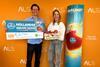 Morgana brand manager Tim Kievits with Limore Noach, ALS Netherlands Foundation